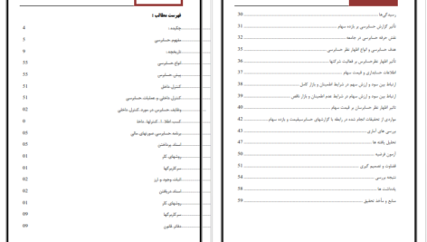 دانلود جزوه تاثیر گزارش حسابرسی بر بازده سهام